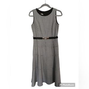 Like NEW, Anne Klein, black & white, houndstooth, sleeveless dress